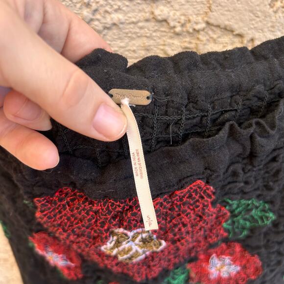 Free People Karen Strapless Rose Embroidered Pants Jumpsuit Size Small - Picture 4 of 7